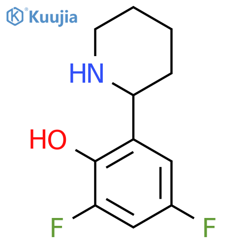 2,4-difluoro-6-(piperidin-2-yl)phenol structure
