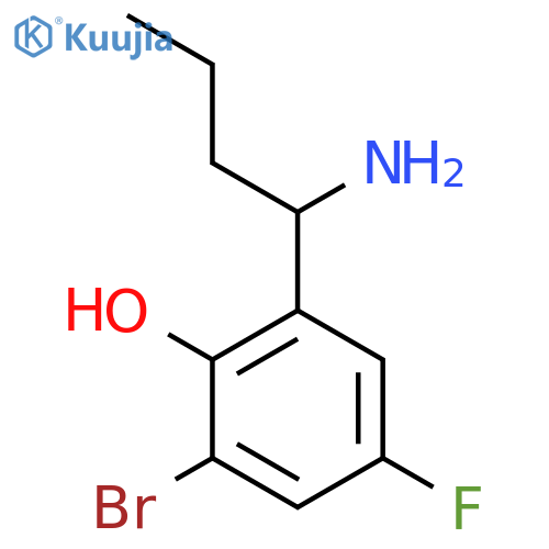 2-(1-Aminobutyl)-6-bromo-4-fluorophenol structure