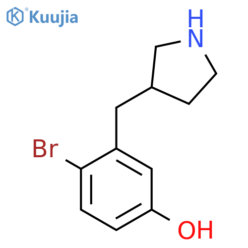 4-bromo-3-(pyrrolidin-3-yl)methylphenol structure