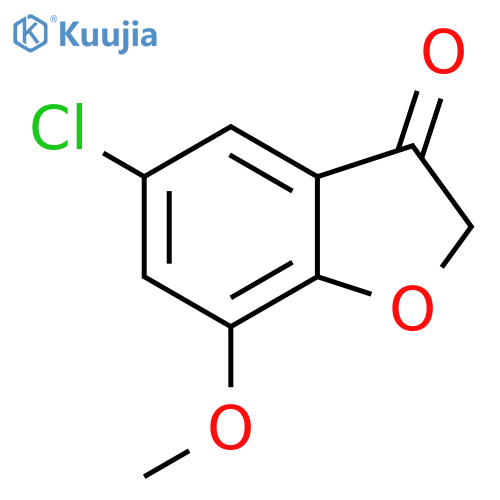 5-chloro-7-methoxy-2,3-dihydro-1-benzofuran-3-one structure