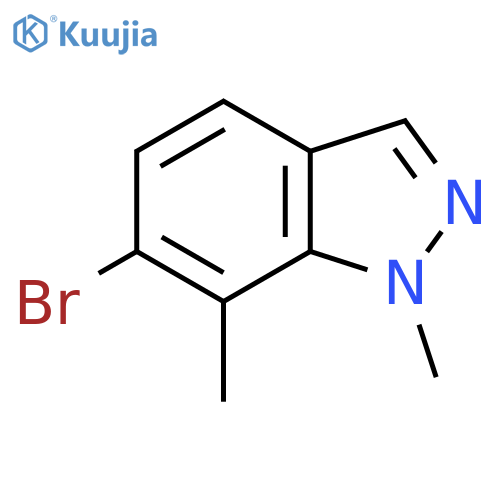 6-bromo-1,7-dimethyl-indazole structure