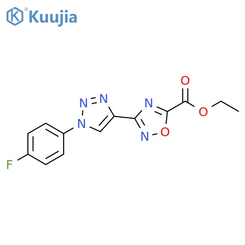 Ethyl 3-1-(4-fluorophenyl)-1H-1,2,3-triazol-4-yl-1,2,4-oxadiazole-5-carboxylate structure