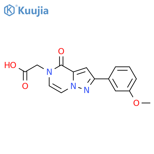 2-[2-(3-methoxyphenyl)-4-oxo-4H,5H-pyrazolo[1,5-a]pyrazin-5-yl]acetic acid structure