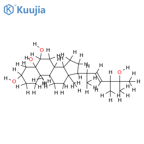 (24S)-24-Methylcholest-22E-ene-3beta,5alpha,6beta,25-tetrol structure