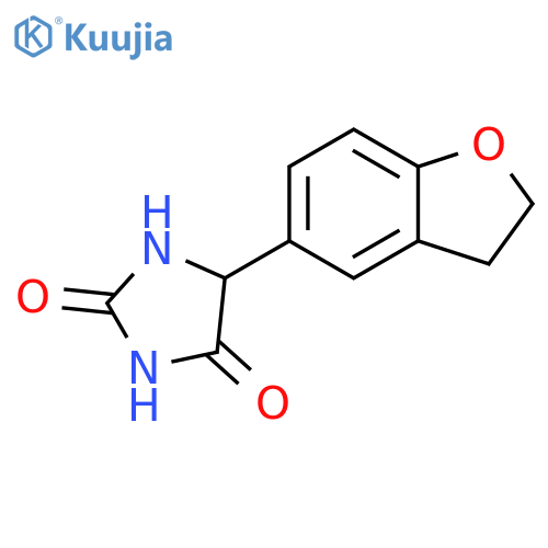 5-(2,3-dihydro-1-benzofuran-5-yl)imidazolidine-2,4-dione structure