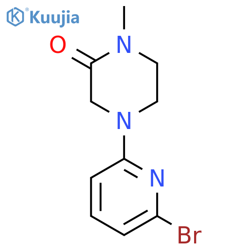 4-(6-bromopyridin-2-yl)-1-methylpiperazin-2-one structure