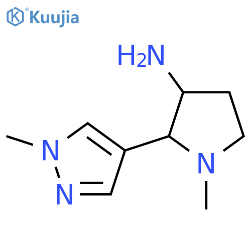 1-Methyl-2-(1-methyl-1h-pyrazol-4-yl)pyrrolidin-3-amine structure