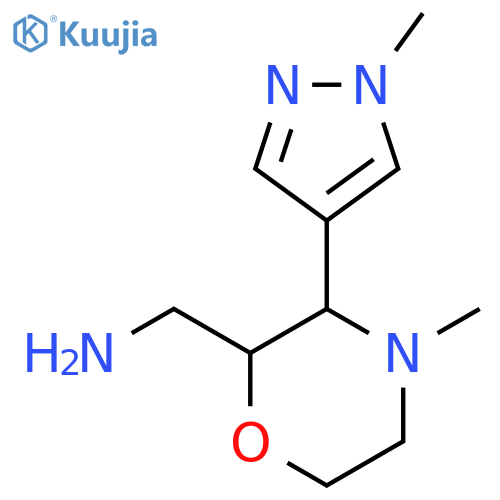 4-methyl-3-(1-methyl-1H-pyrazol-4-yl)morpholin-2-ylmethanamine structure