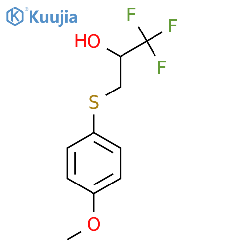 1,1,1-Trifluoro-3-[(4-methoxyphenyl)sulfanyl]propan-2-ol structure
