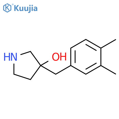 3-(3,4-dimethylphenyl)methylpyrrolidin-3-ol structure