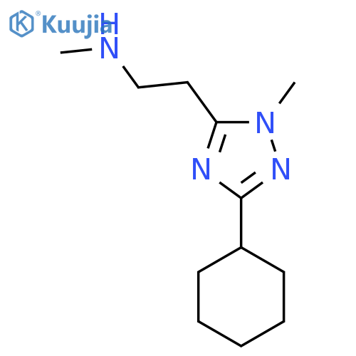 2-(3-cyclohexyl-1-methyl-1H-1,2,4-triazol-5-yl)ethyl(methyl)amine structure