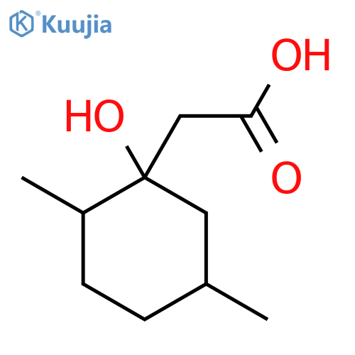 Cyclohexaneacetic acid, 1-hydroxy-2,5-dimethyl- structure