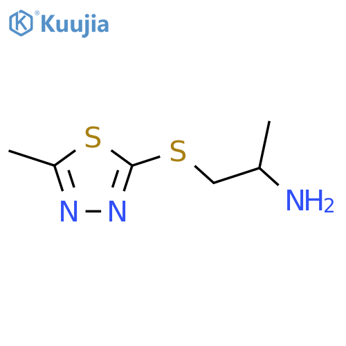1-(5-methyl-1,3,4-thiadiazol-2-yl)sulfanylpropan-2-amine structure