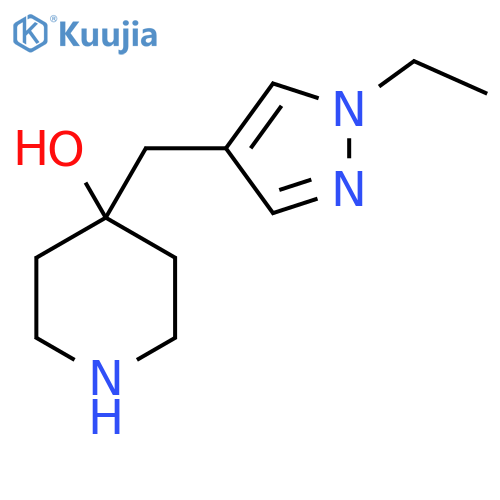 4-(1-ethyl-1H-pyrazol-4-yl)methylpiperidin-4-ol structure