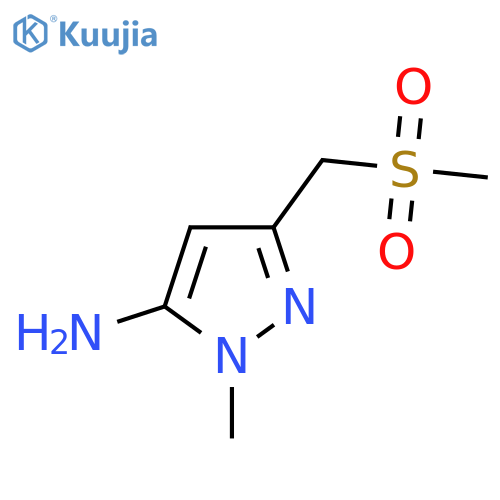 3-(methanesulfonylmethyl)-1-methyl-1H-pyrazol-5-amine structure