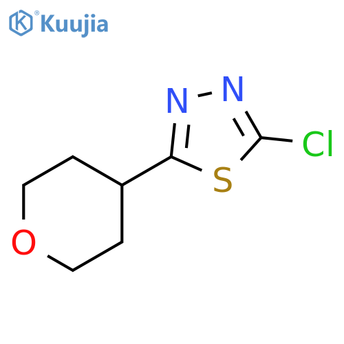 2-chloro-5-(oxan-4-yl)-1,3,4-thiadiazole structure