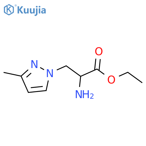 ethyl 2-amino-3-(3-methyl-1H-pyrazol-1-yl)propanoate structure