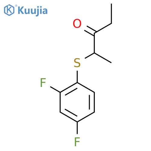 3-Pentanone, 2-[(2,4-difluorophenyl)thio]- structure