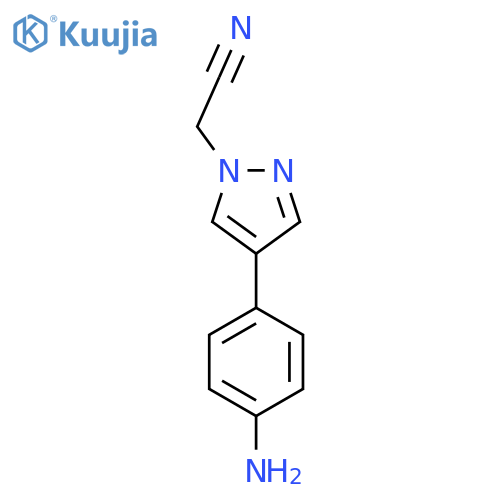 2-4-(4-aminophenyl)-1H-pyrazol-1-ylacetonitrile structure