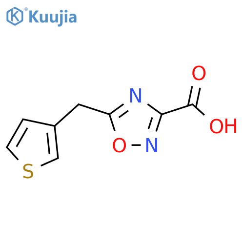 5-(thiophen-3-yl)methyl-1,2,4-oxadiazole-3-carboxylic acid structure