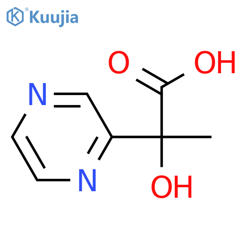 2-hydroxy-2-(pyrazin-2-yl)propanoic acid structure