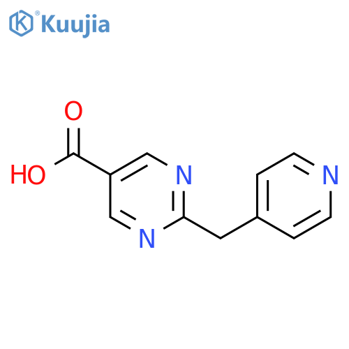 2-[(Pyridin-4-yl)methyl]pyrimidine-5-carboxylic acid structure