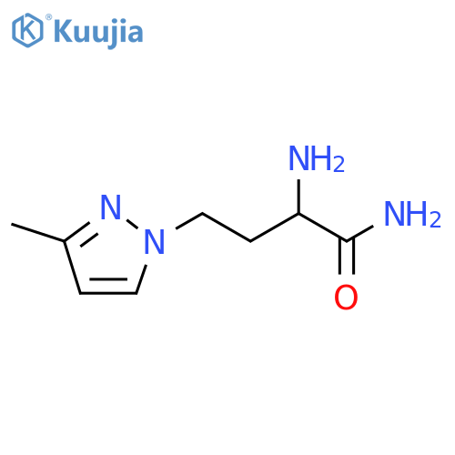 2-amino-4-(3-methyl-1H-pyrazol-1-yl)butanamide structure