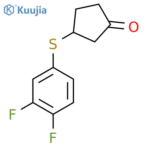 3-[(3,4-Difluorophenyl)sulfanyl]cyclopentan-1-one structure