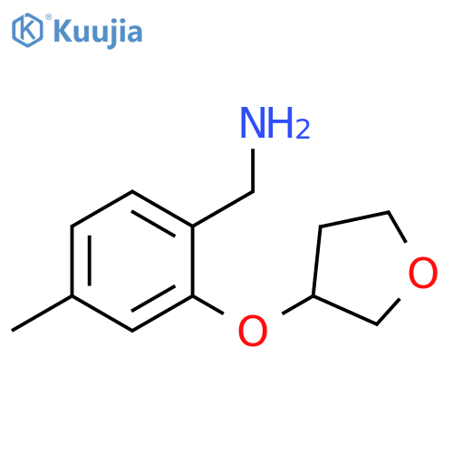 1-[4-methyl-2-(oxolan-3-yloxy)phenyl]methanamine structure