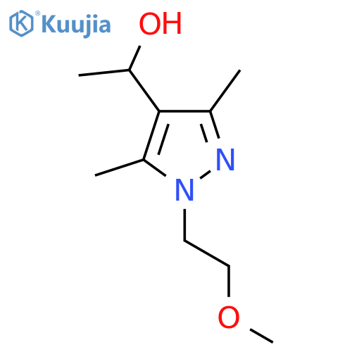 1-[1-(2-methoxyethyl)-3,5-dimethyl-1H-pyrazol-4-yl]ethan-1-ol structure
