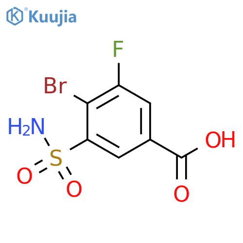 4-Bromo-3-fluoro-5-sulfamoylbenzoic acid structure