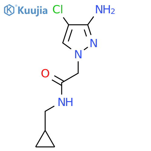 2-(3-amino-4-chloro-1H-pyrazol-1-yl)-N-(cyclopropylmethyl)acetamide structure