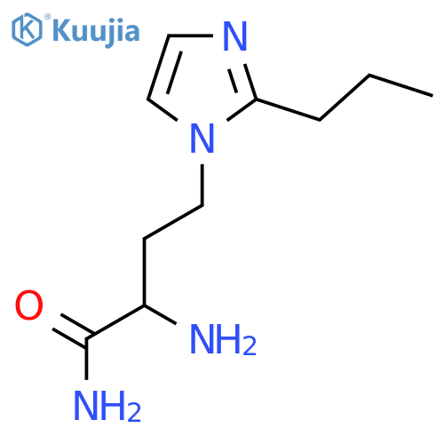 2-amino-4-(2-propyl-1H-imidazol-1-yl)butanamide structure