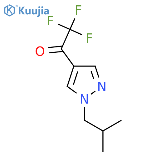 2,2,2-Trifluoro-1-[1-(2-methylpropyl)-1H-pyrazol-4-yl]ethan-1-one structure