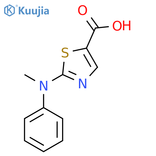 5-Thiazolecarboxylic acid, 2-(methylphenylamino)- structure