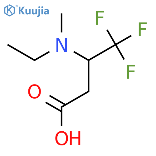 3-[Ethyl(methyl)amino]-4,4,4-trifluorobutanoic acid structure