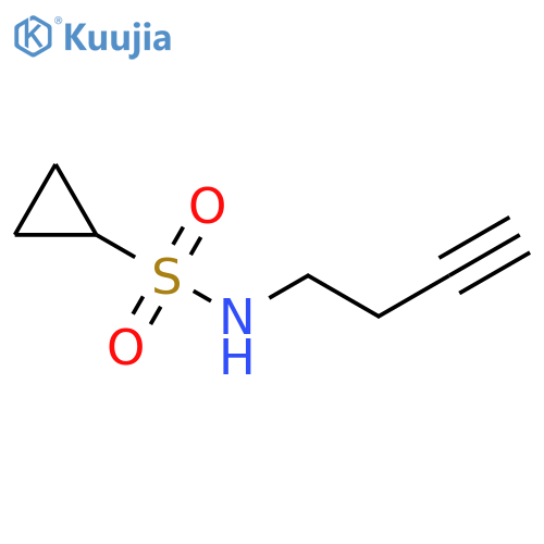 N-(but-3-yn-1-yl)cyclopropanesulfonamide structure