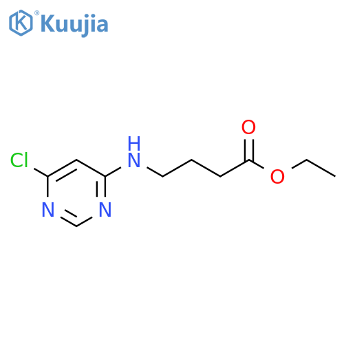 ethyl 4-[(6-chloropyrimidin-4-yl)amino]butanoate structure