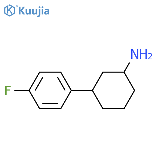3-(4-fluorophenyl)cyclohexan-1-amine, Mixture of diastereomers structure
