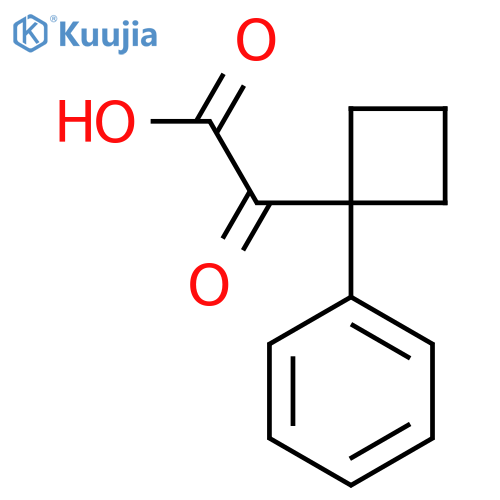 2-Oxo-2-(1-phenylcyclobutyl)acetic acid structure