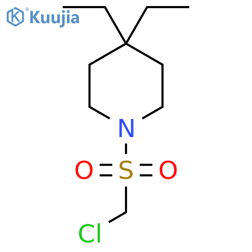 Piperidine, 1-[(chloromethyl)sulfonyl]-4,4-diethyl- structure