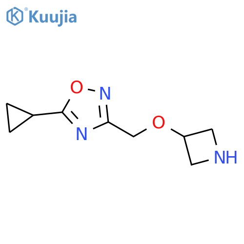 1,2,4-Oxadiazole, 3-[(3-azetidinyloxy)methyl]-5-cyclopropyl- structure
