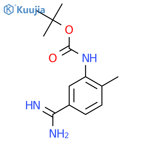 tert-butyl N-(5-carbamimidoyl-2-methylphenyl)carbamate structure
