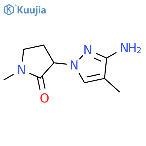 3-(3-Amino-4-methyl-1h-pyrazol-1-yl)-1-methylpyrrolidin-2-one structure