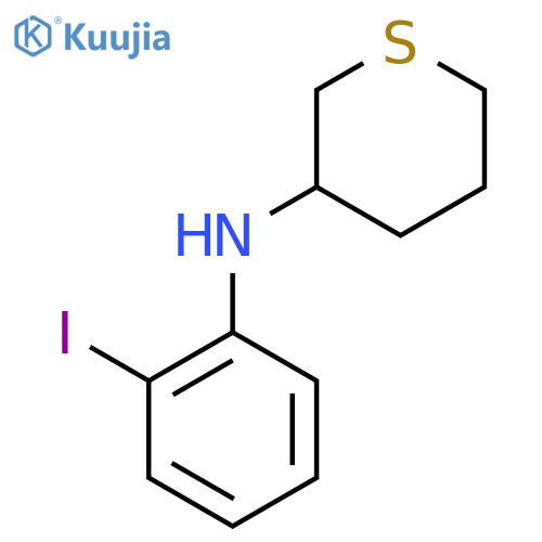 N-(2-iodophenyl)thian-3-amine structure