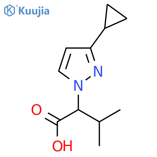 2-(3-Cyclopropyl-1h-pyrazol-1-yl)-3-methylbutanoic acid structure