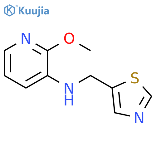 2-methoxy-N-[(1,3-thiazol-5-yl)methyl]pyridin-3-amine structure