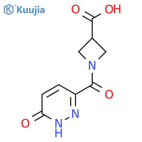 1-(6-Oxo-1,6-dihydropyridazine-3-carbonyl)azetidine-3-carboxylic acid structure