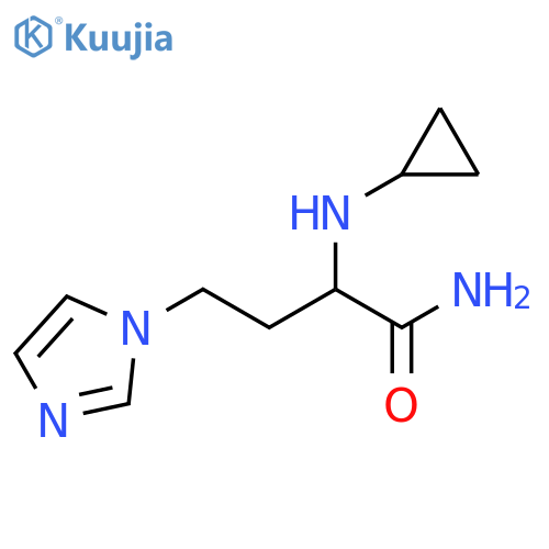 2-(cyclopropylamino)-4-(1H-imidazol-1-yl)butanamide structure