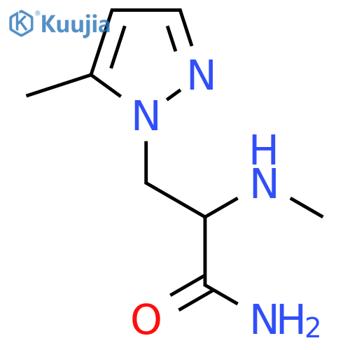 3-(5-methyl-1H-pyrazol-1-yl)-2-(methylamino)propanamide structure